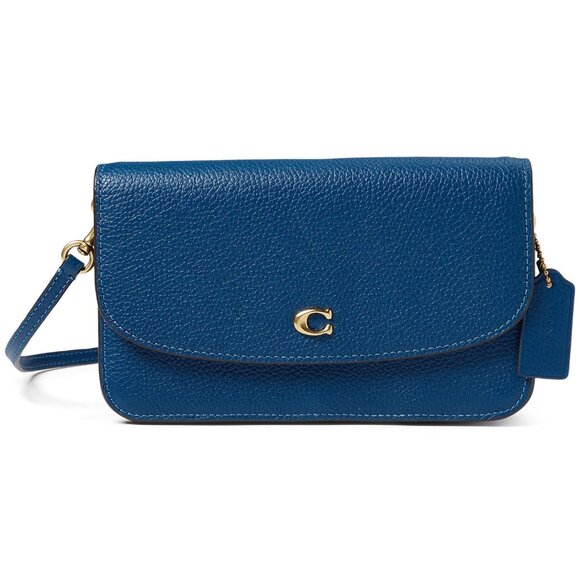 #29 NWT - Coach Polished Pebble Leather Hayden Crossbody True Blue - Picture 1 of 10